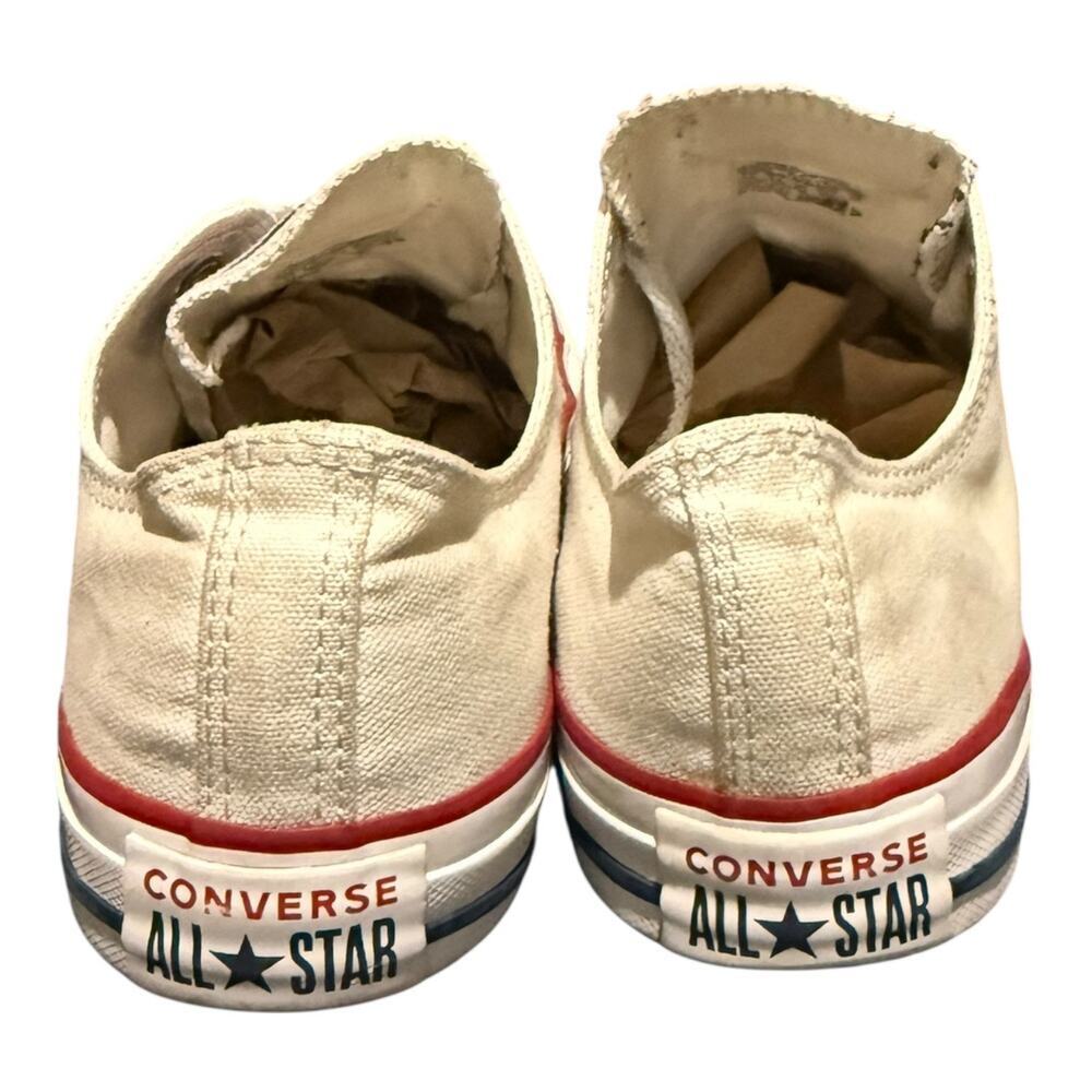 Converse Chuck Taylor All Star Ox Low Top Cream Canvas Sneakers Women’s 8.5 - Picture 6 of 9